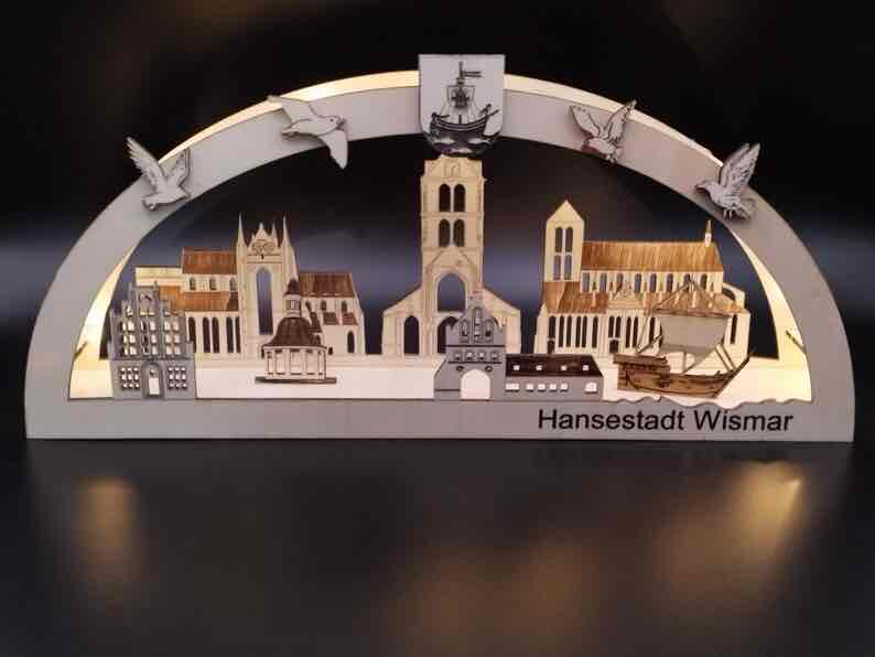 Hansemstadt Wismar Skyline free 3D printable STL
