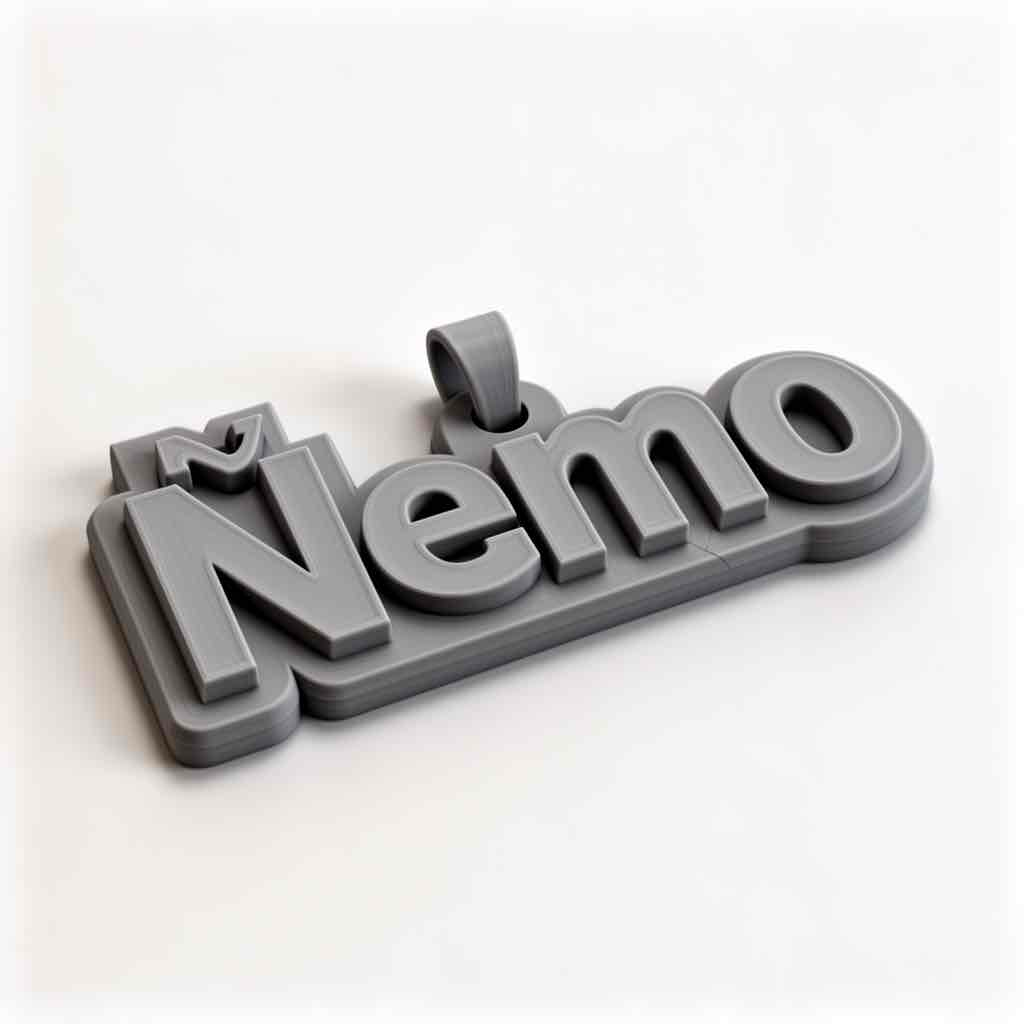 Nemo Name Tag free 3D printable STL
