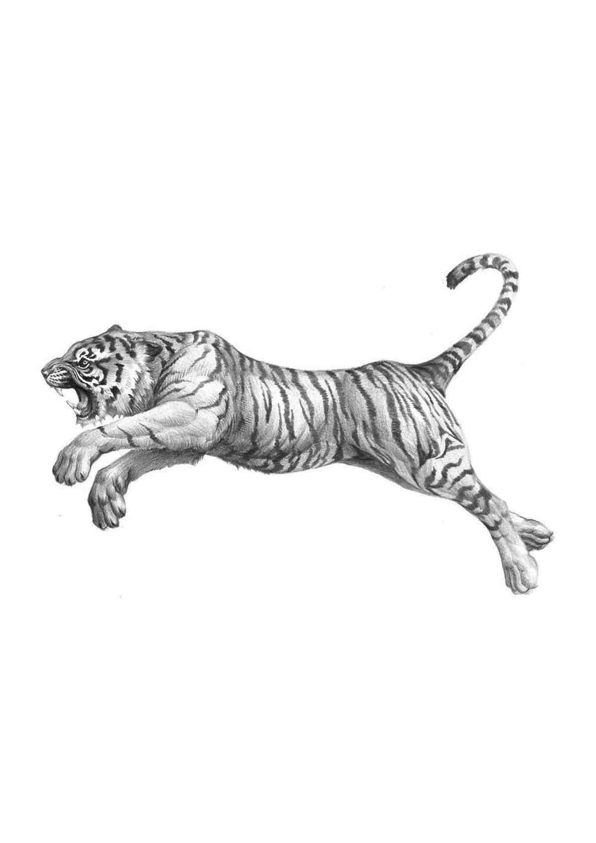 Leaping Bengal Tiger free 3D printable STL