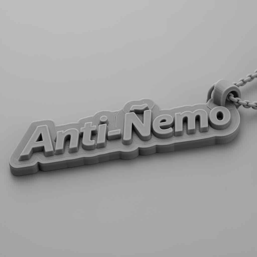 Anti-Nemo Pendant free 3D printable STL