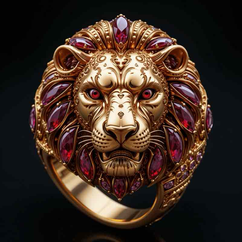 Lion Head Ring free 3D printable STL