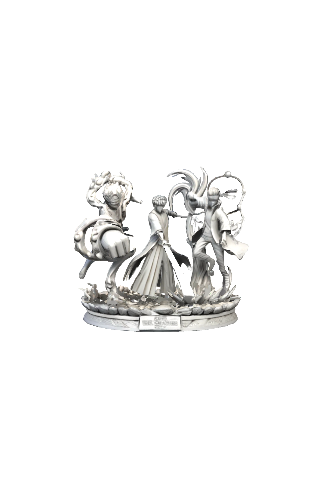 Naruto and Luffy Sculpture free 3D printable STL