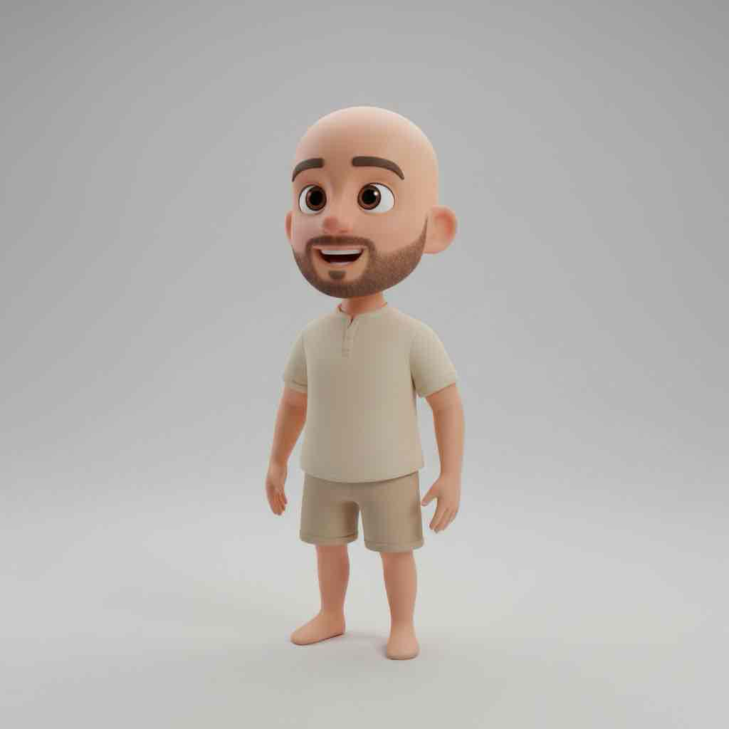 Cartoon Male Character free 3D printable STL