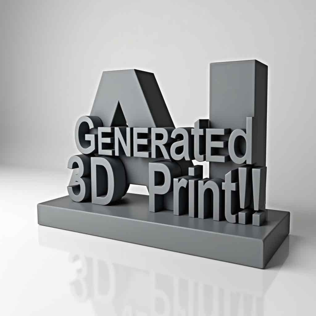 AI Generated 3D Print Sign free 3D printable STL