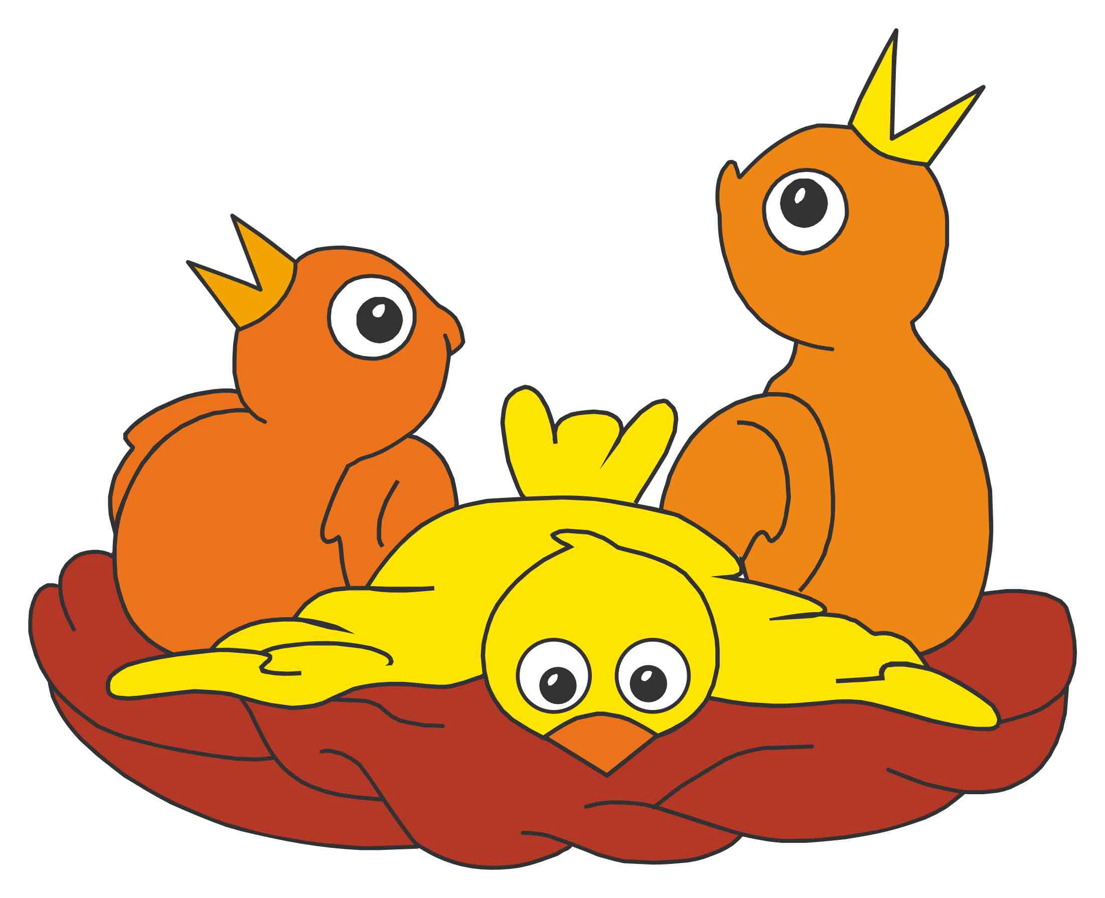 Three Cartoon Chicks free 3D printable STL