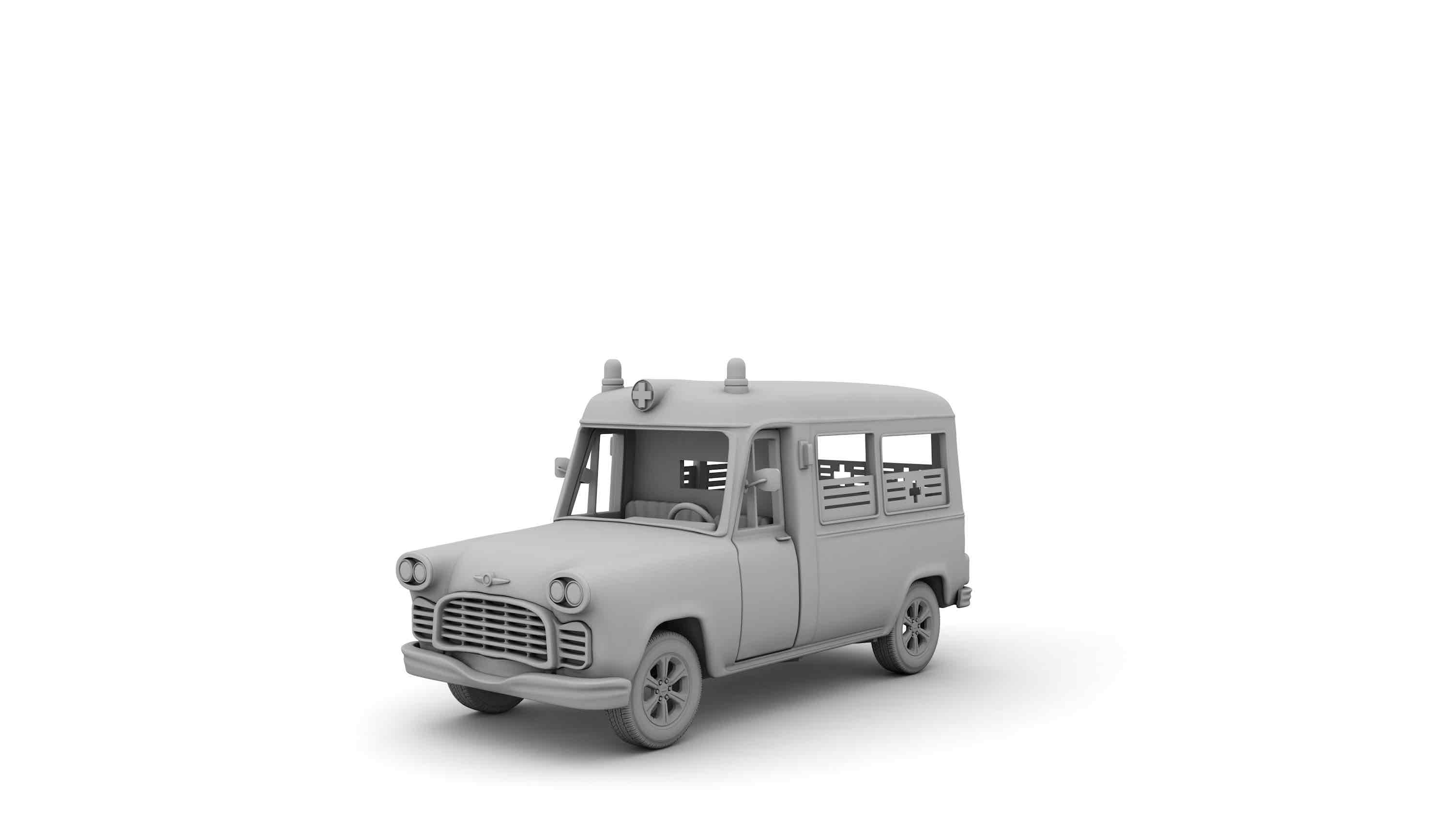 Classic Ambulance free 3D printable STL