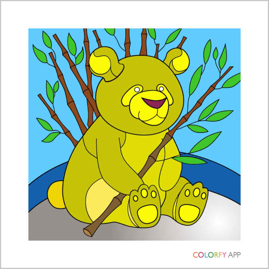 Cartoon Bear Sitting free 3D printable STL