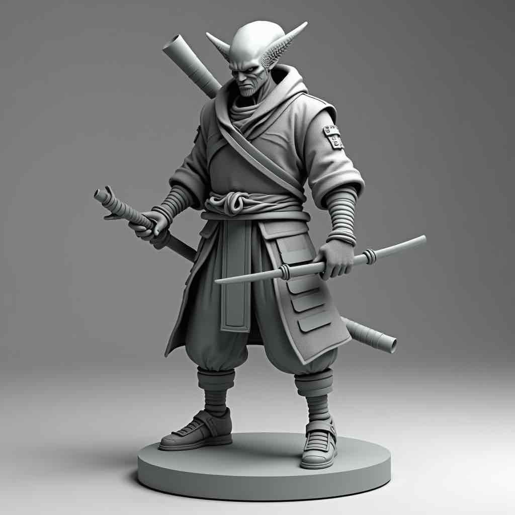 Samurai Warrior Figure free 3D printable STL