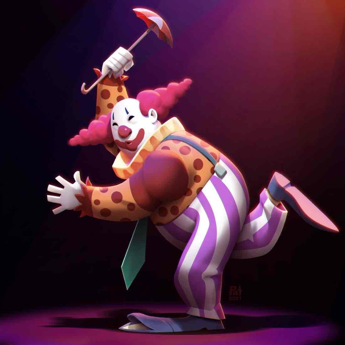 Colorful Clown Dancing free 3D printable STL