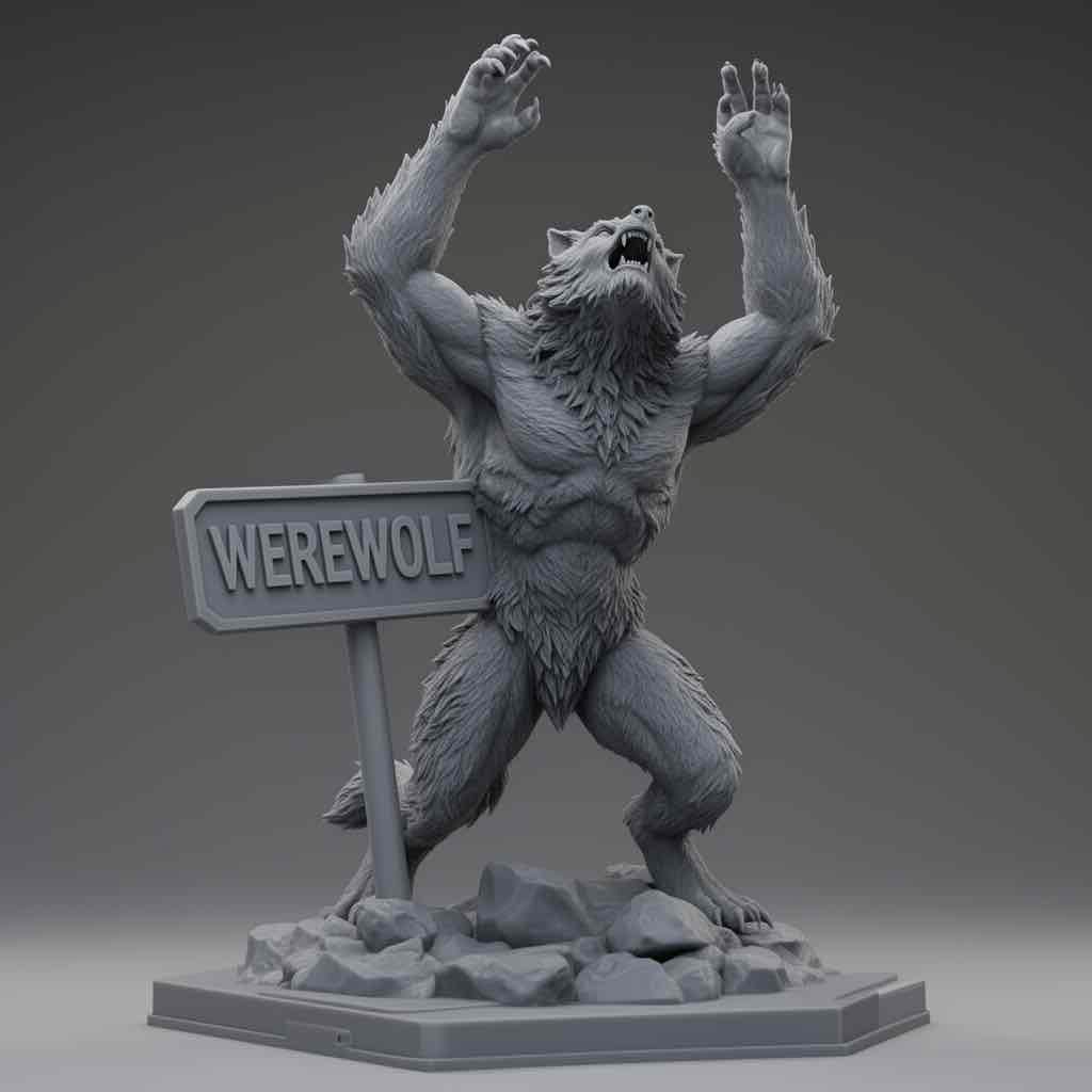 Werewolf Figure Pose free 3D printable STL