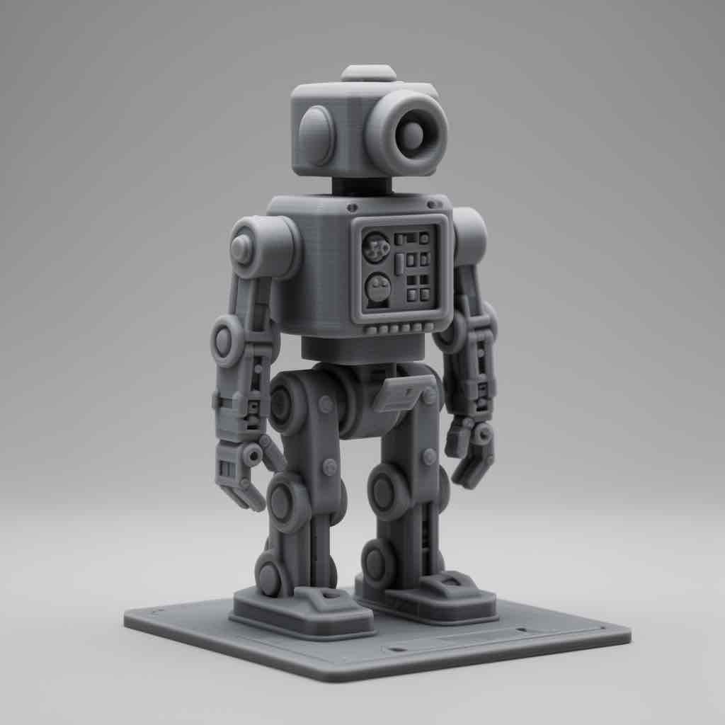 Retro Robot Figure free 3D printable STL