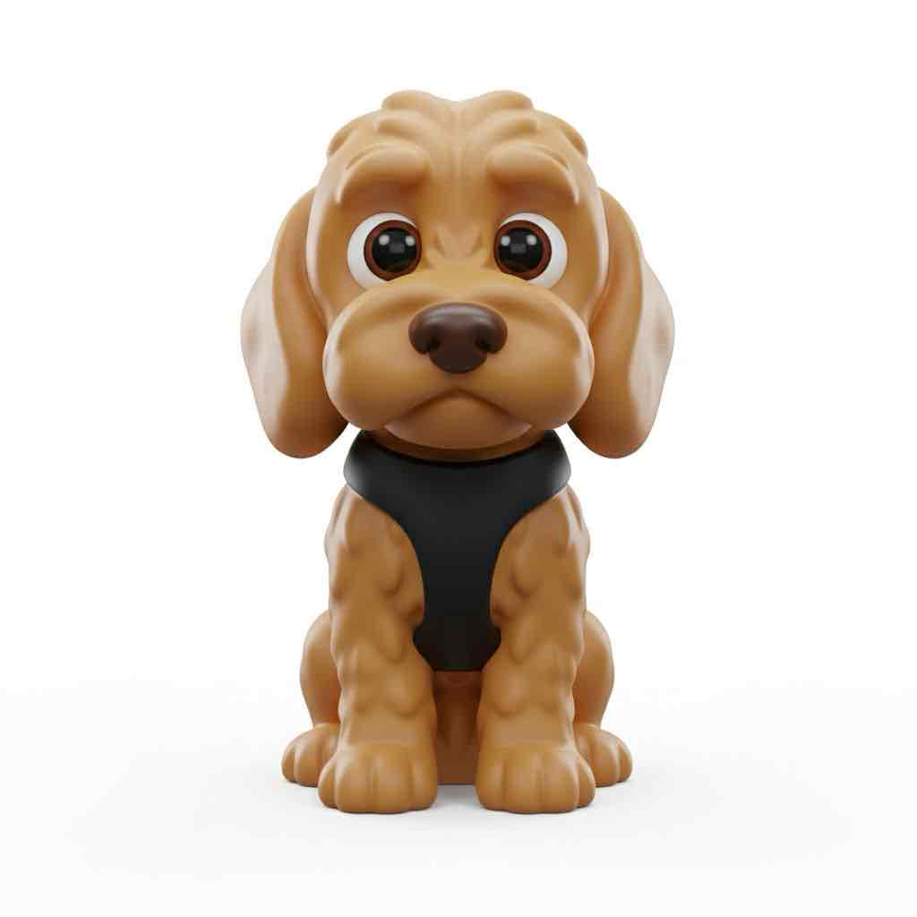 Sitting Cartoon Dog free 3D printable STL