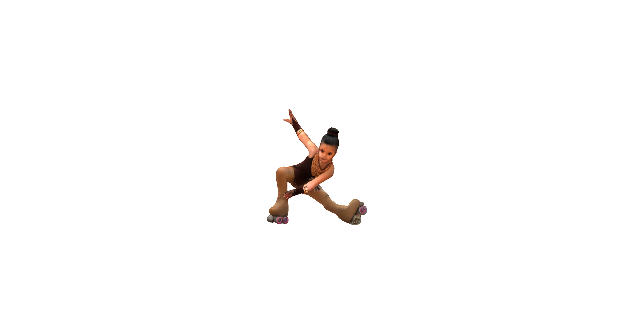 Girl Roller Skating Pose free 3D printable STL