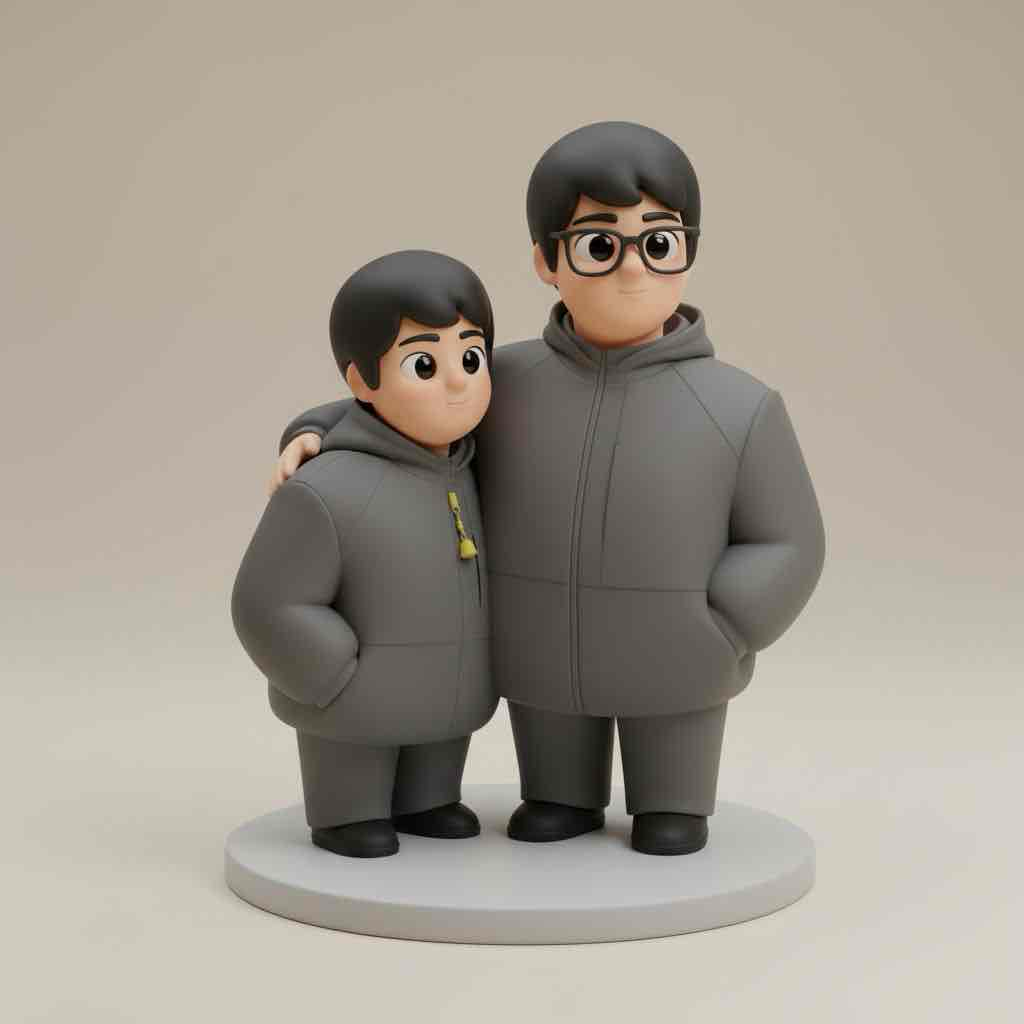 Father and Son Figurine free 3D printable STL