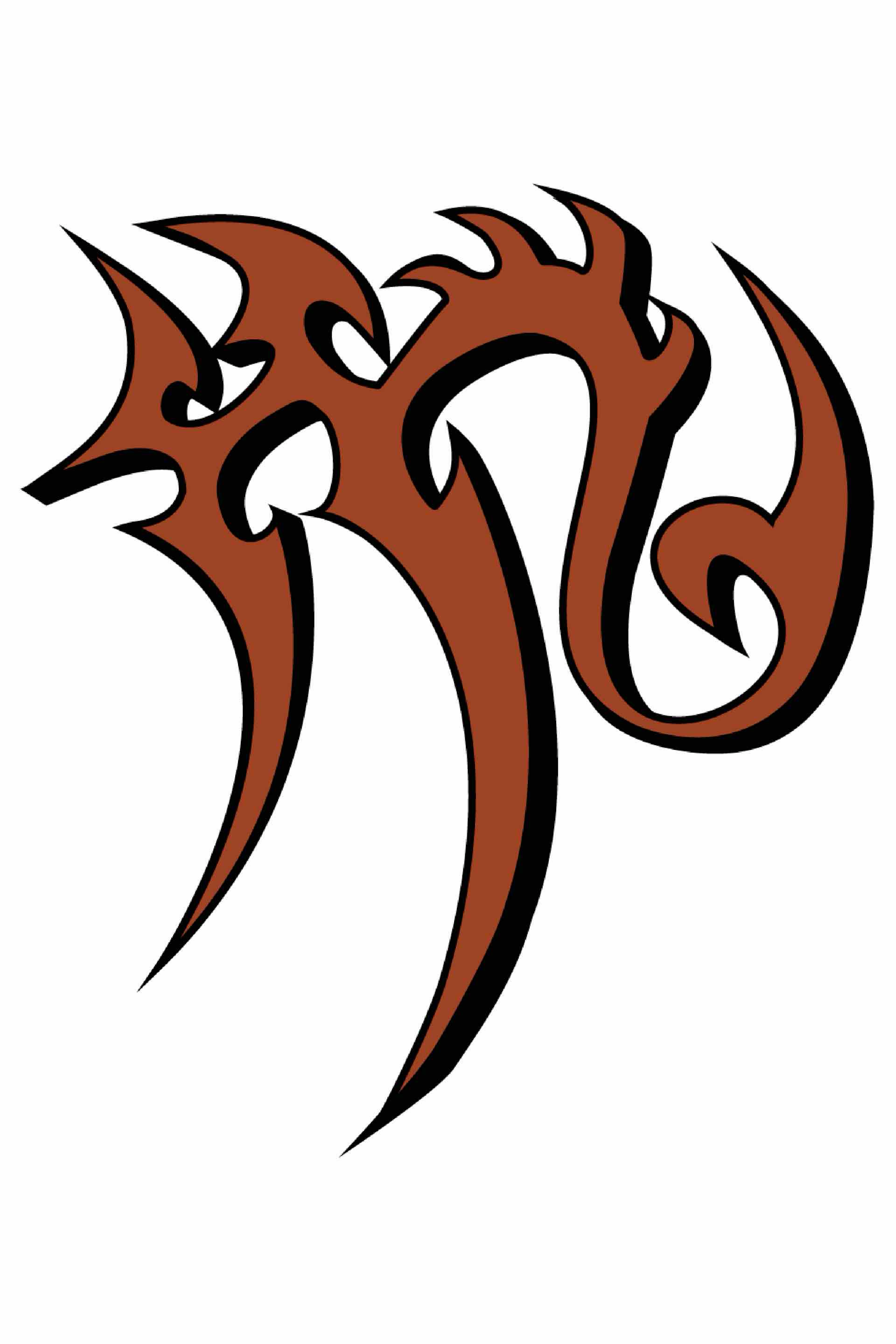 Tribal Dragon Design free 3D printable STL