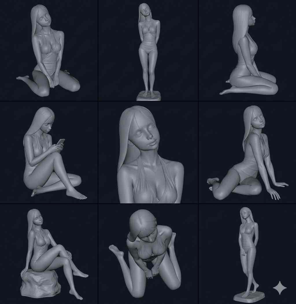 Elegant Female Figurine free 3D printable STL