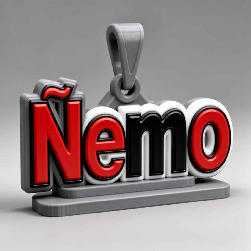 Nemo Name Tag free 3D printable STL