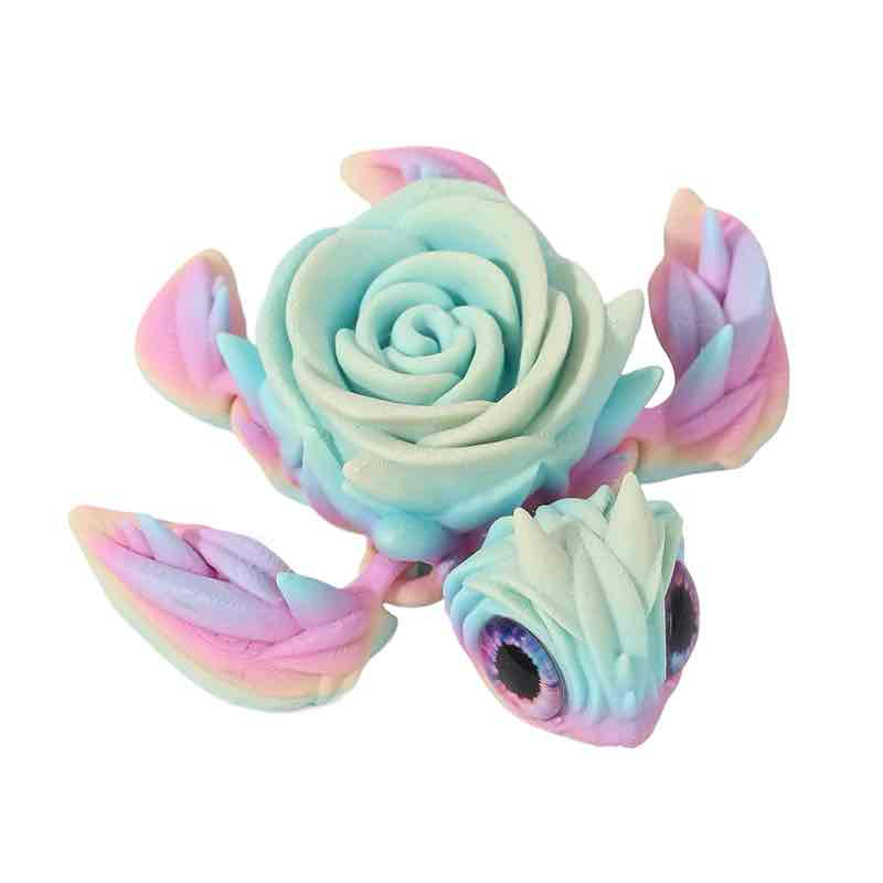 Colorful Rose Turtle free 3D printable STL