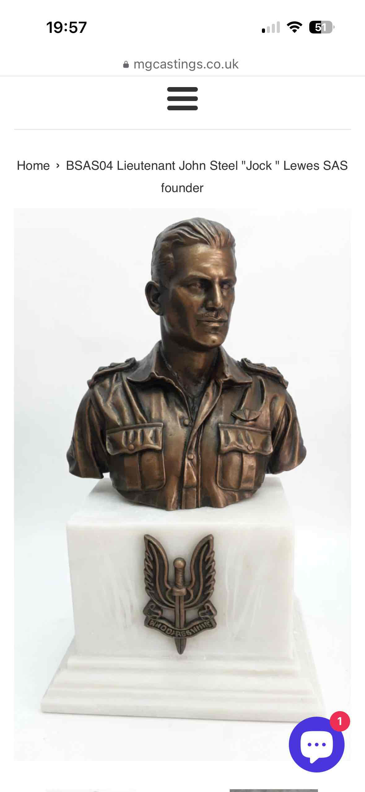Lieutenant John 'Jock' Lewes Bust free 3D printable STL