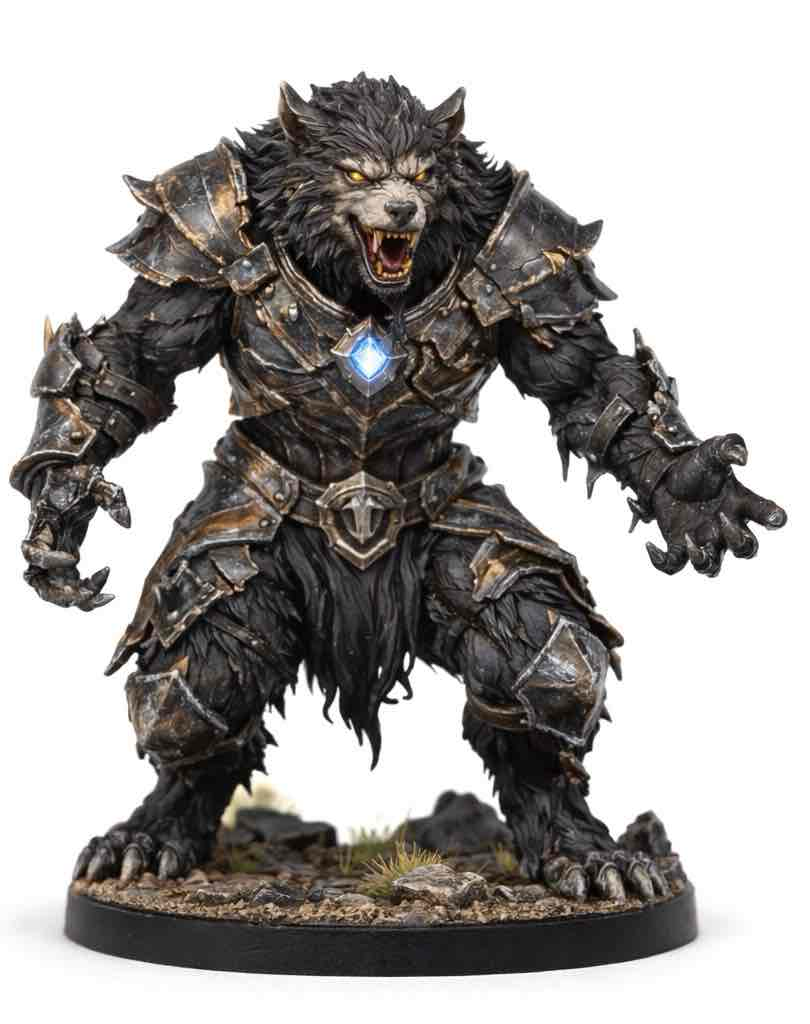 Werewolf Warrior Statue free 3D printable STL