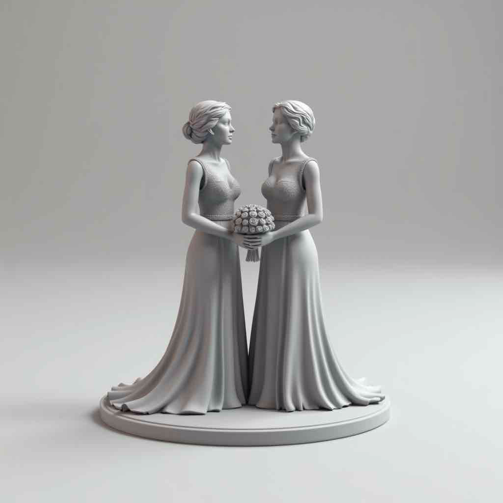 Bridal Couple Sculpture free 3D printable STL