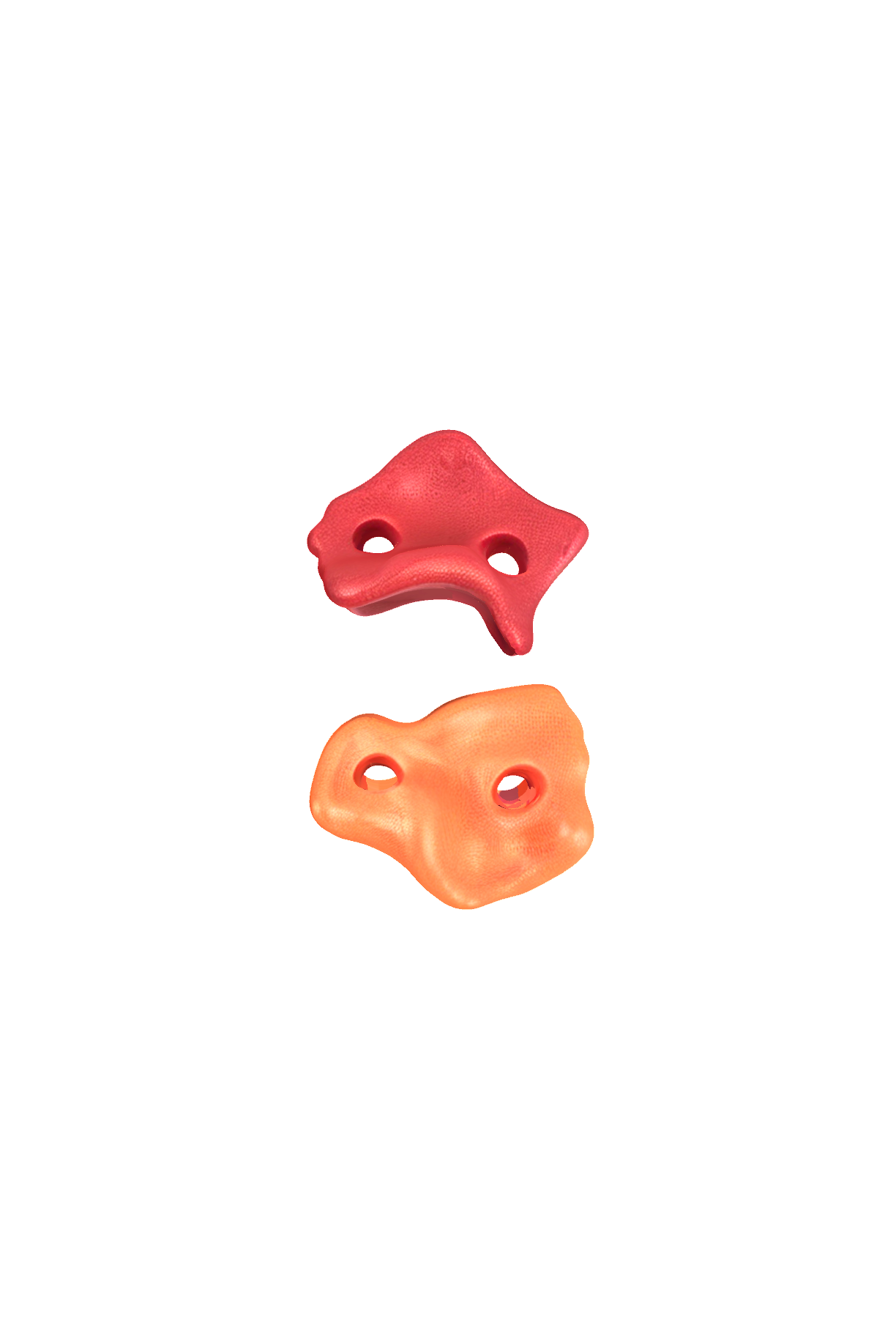 Red and Orange Climbing Holds free 3D printable STL