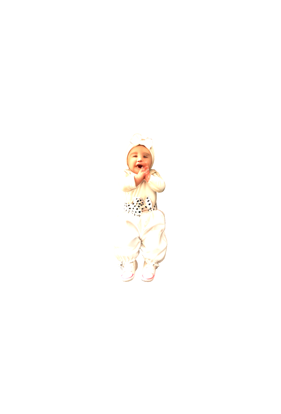 Baby Girl in White Outfit free 3D printable STL