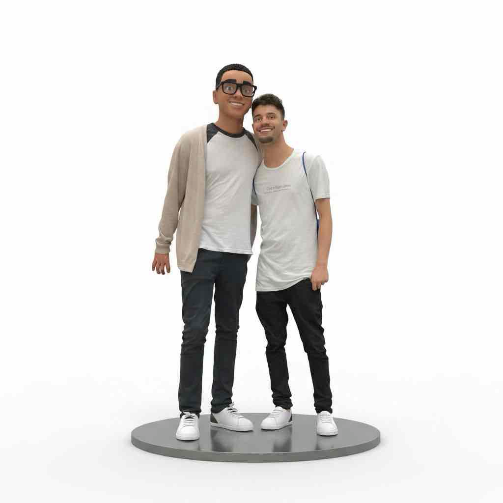 Two Friends Standing free 3D printable STL