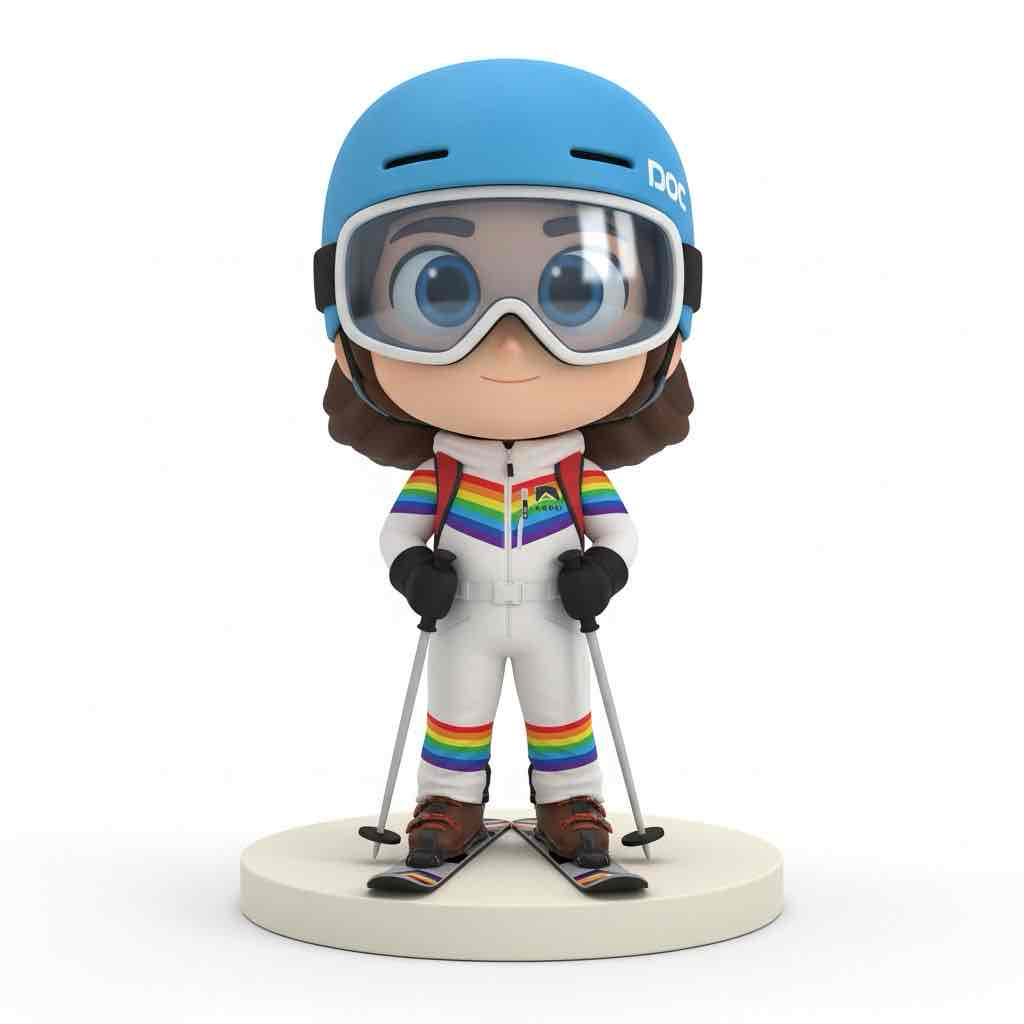 Skiing Character Figure free 3D printable STL