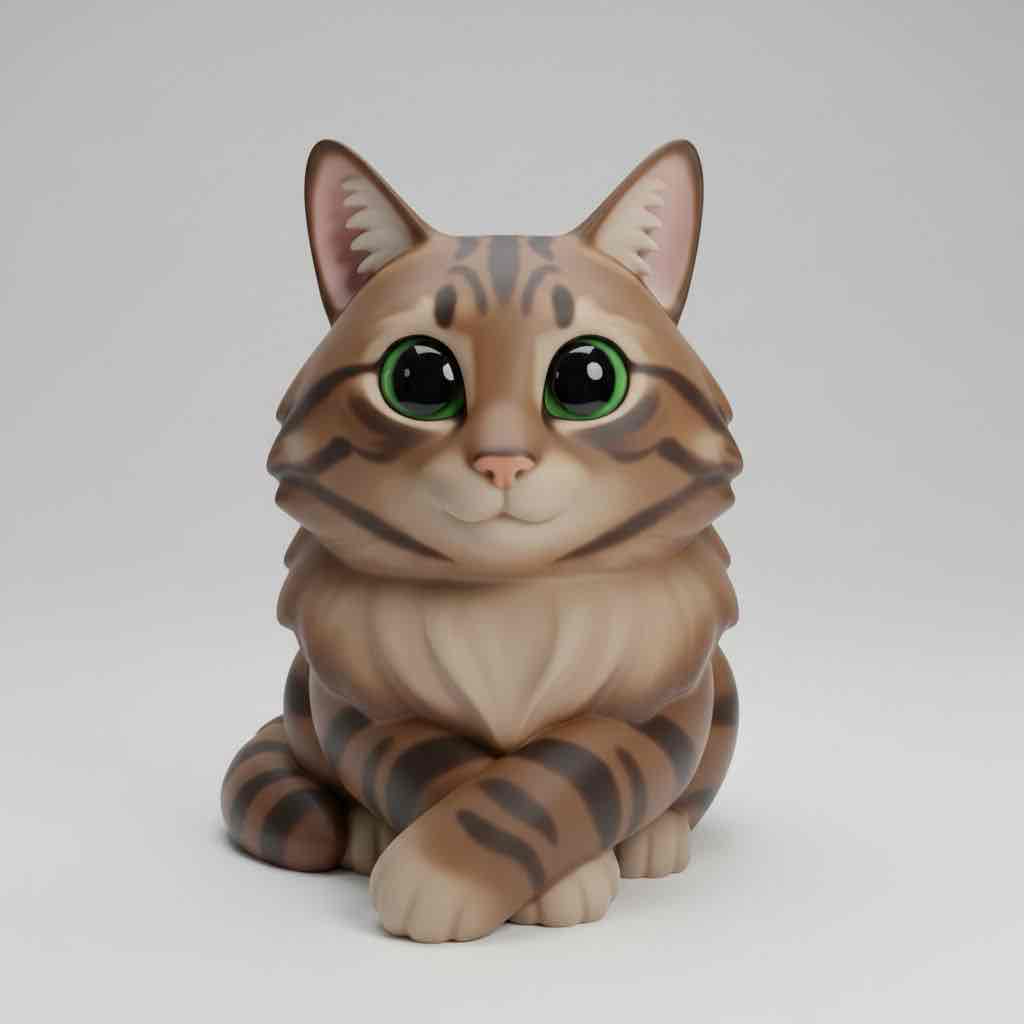 Cute Bengal Cat Figure free 3D printable STL