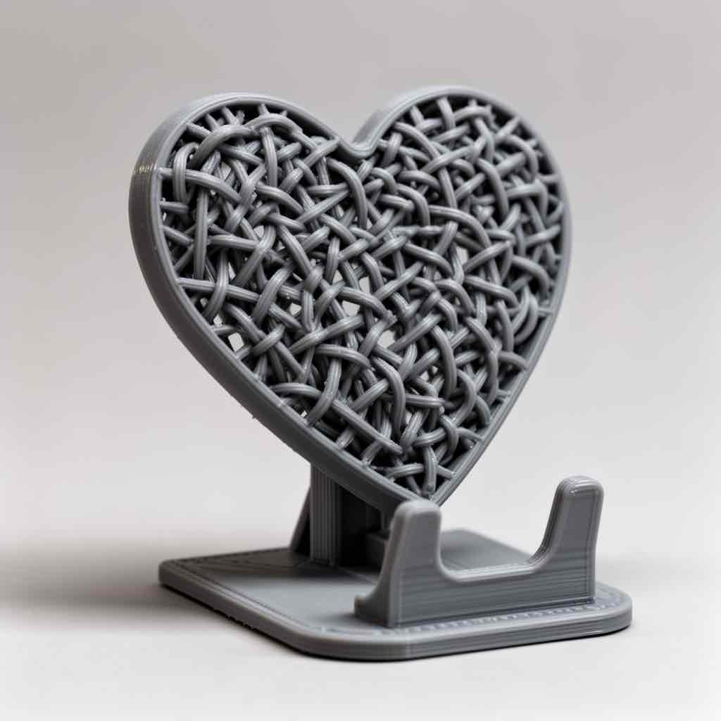 Woven Heart Stand free 3D printable STL