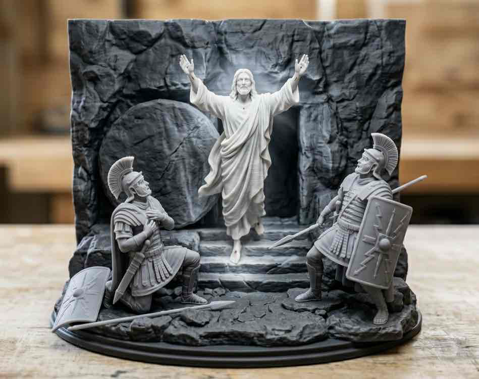 Resurrection of Christ Diorama free 3D printable STL