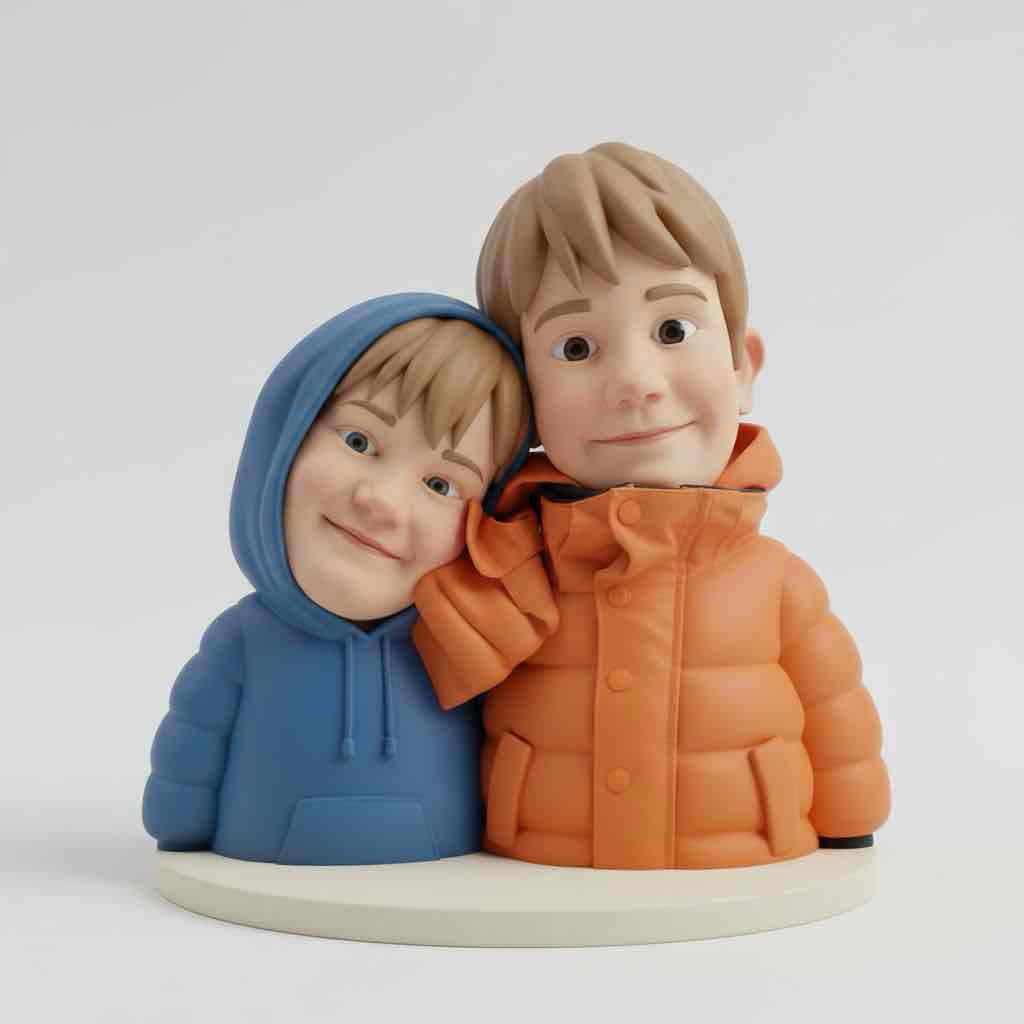 Two Boys Bust free 3D printable STL