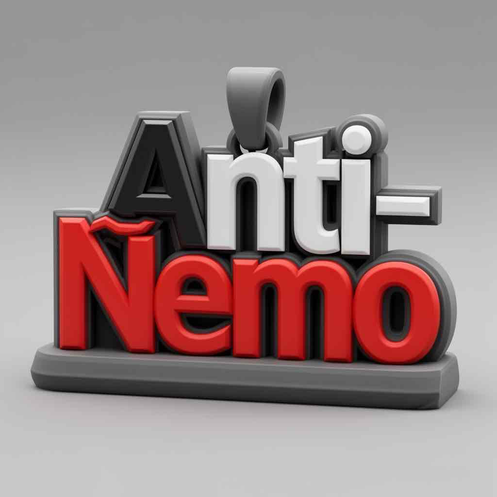 Anti-Nemo 3D Sign free 3D printable STL