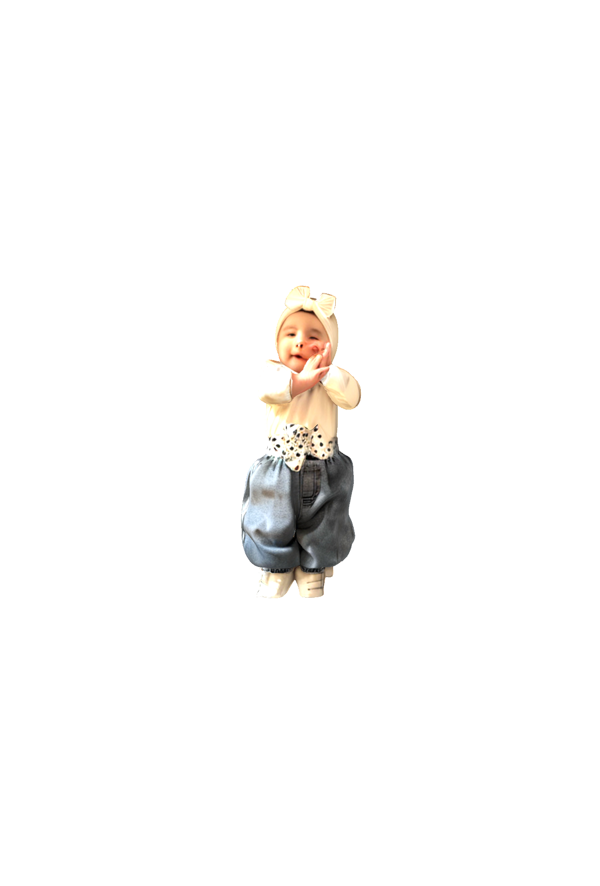 Cute Baby in Outfit free 3D printable STL
