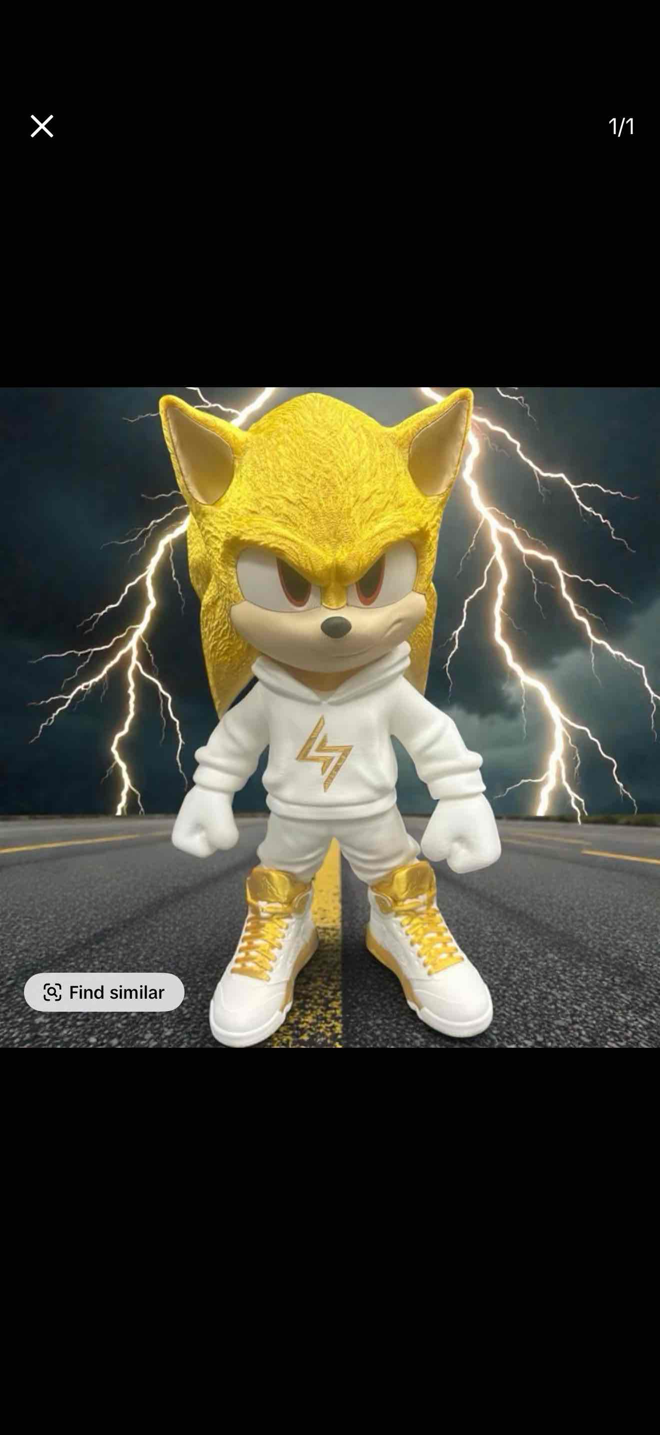 Super Sonic Figure free 3D printable STL