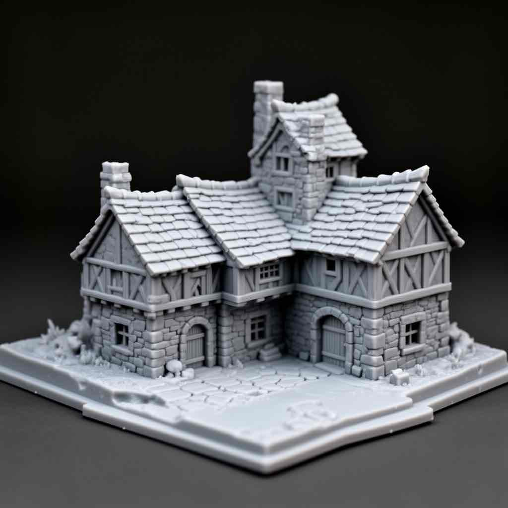 Medieval Stone Cottage free 3D printable STL