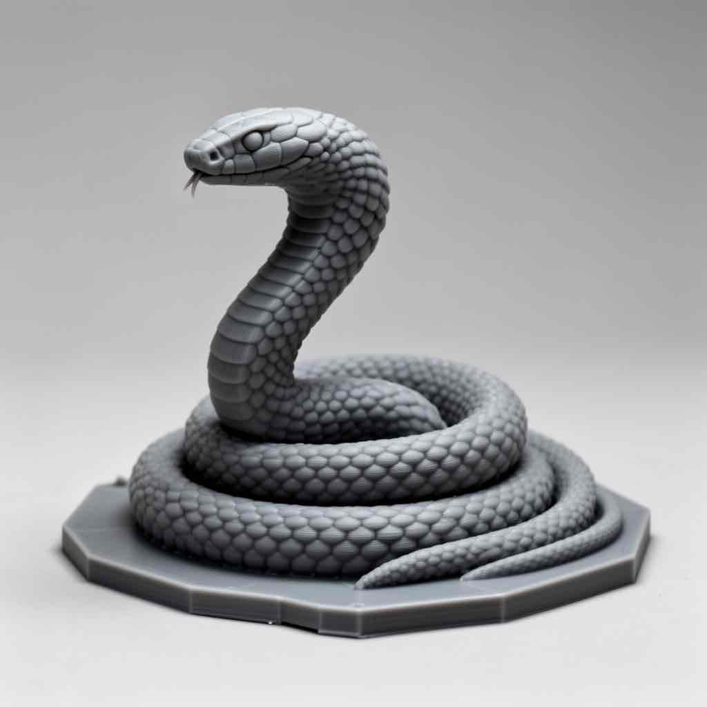 Coiled Cobra Figure free 3D printable STL