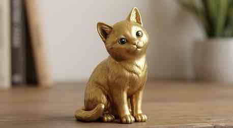 Golden Cat Figure free 3D printable STL