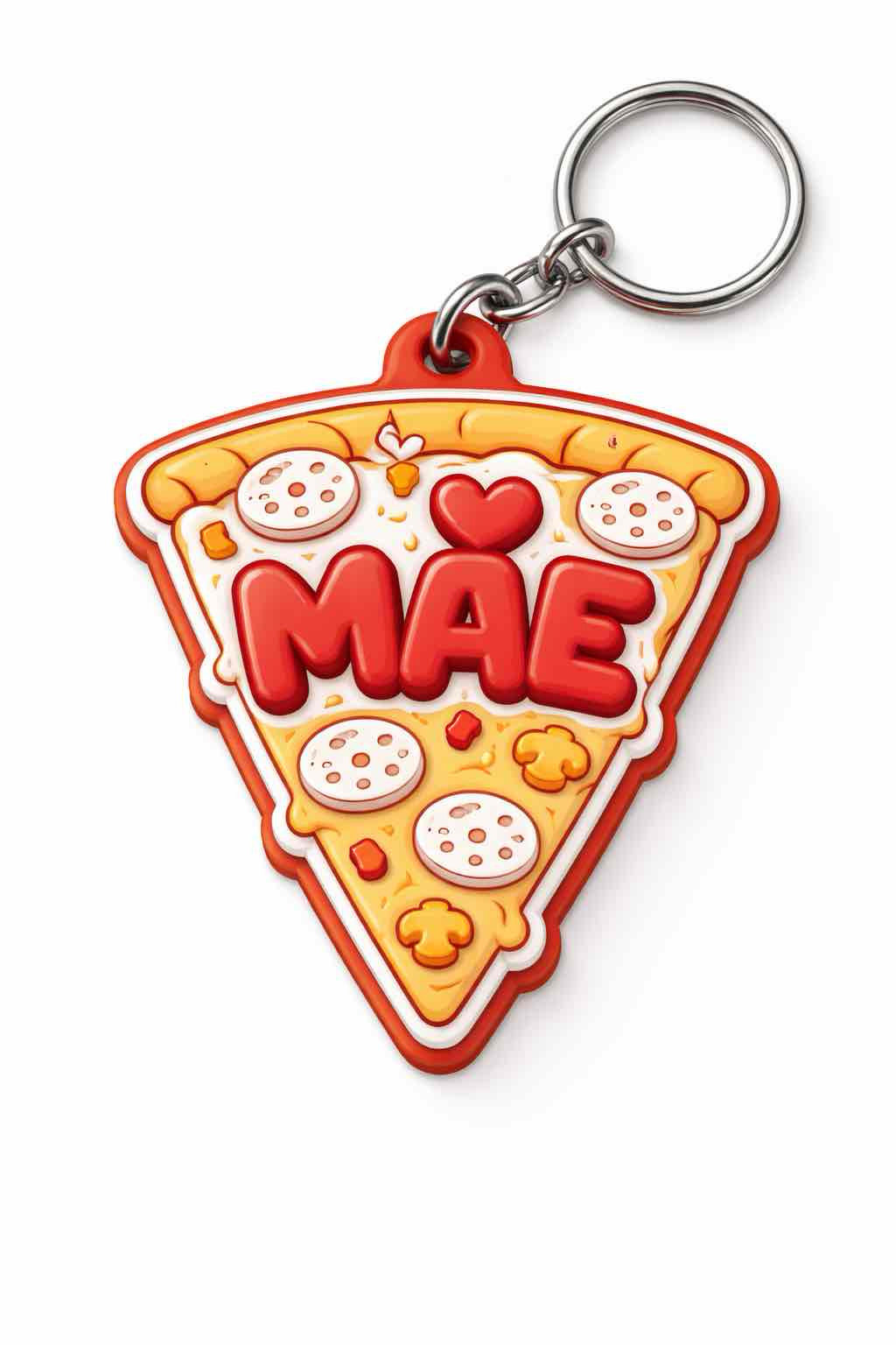 Pizza Slice Keychain free 3D printable STL