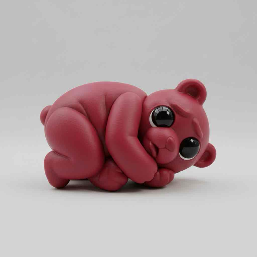 Cute Pink Bear Figurine free 3D printable STL