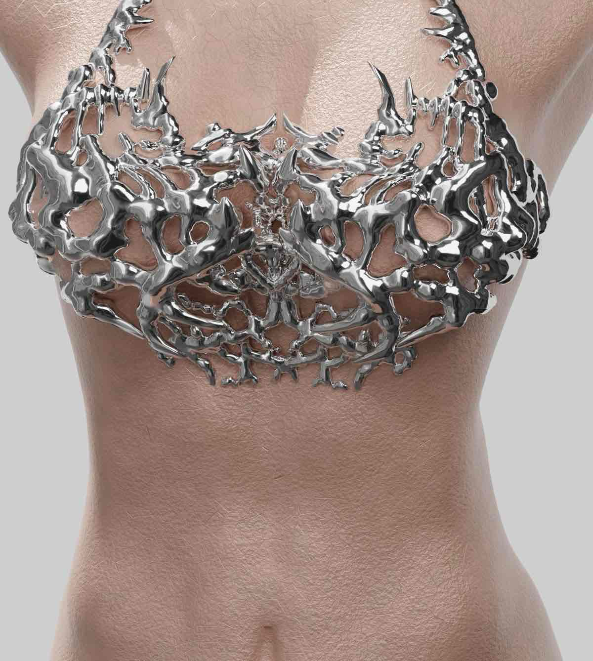 Intricate Metal Bra free 3D printable STL