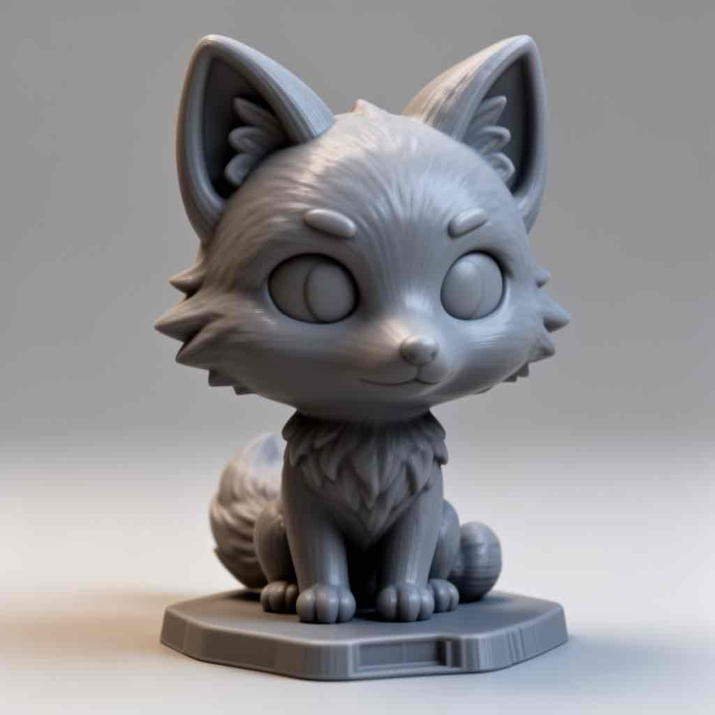 Cute Fox Figure free 3D printable STL