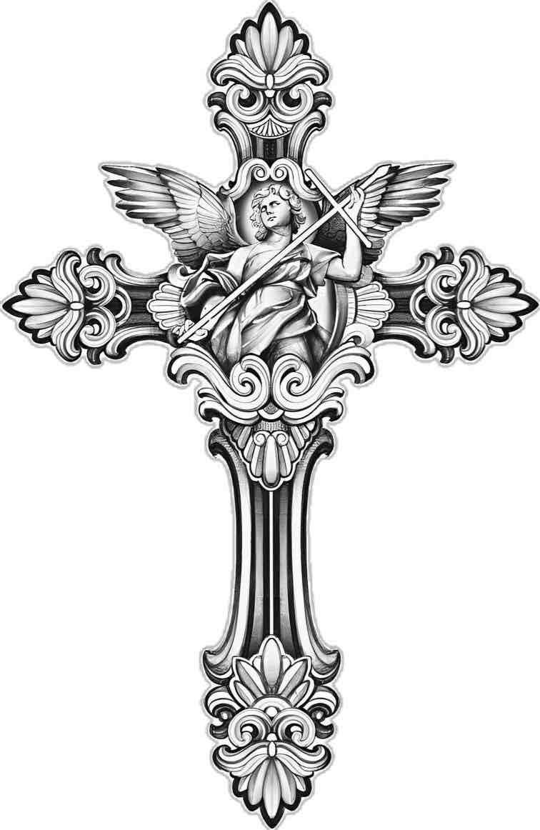 Angel Statue Cross free 3D printable STL