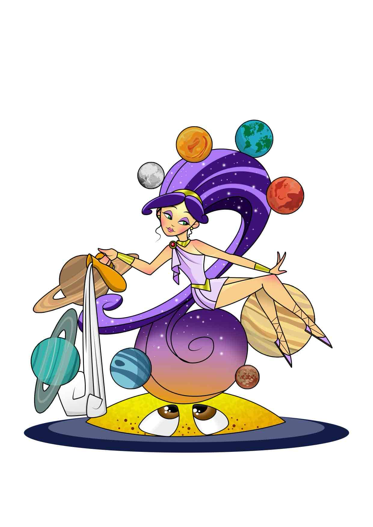 Cosmic Sorceress Character free 3D printable STL