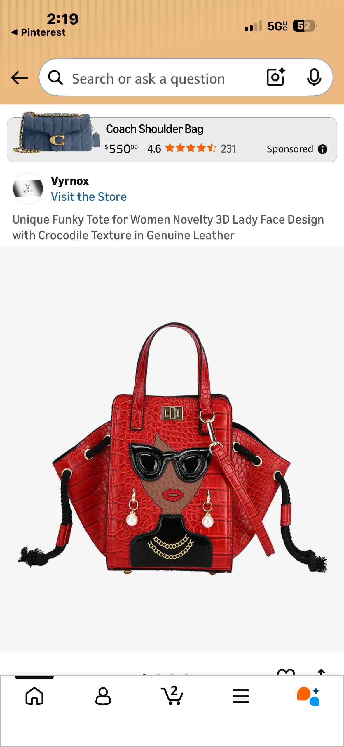 Red Crocodile Tote Bag free 3D printable STL