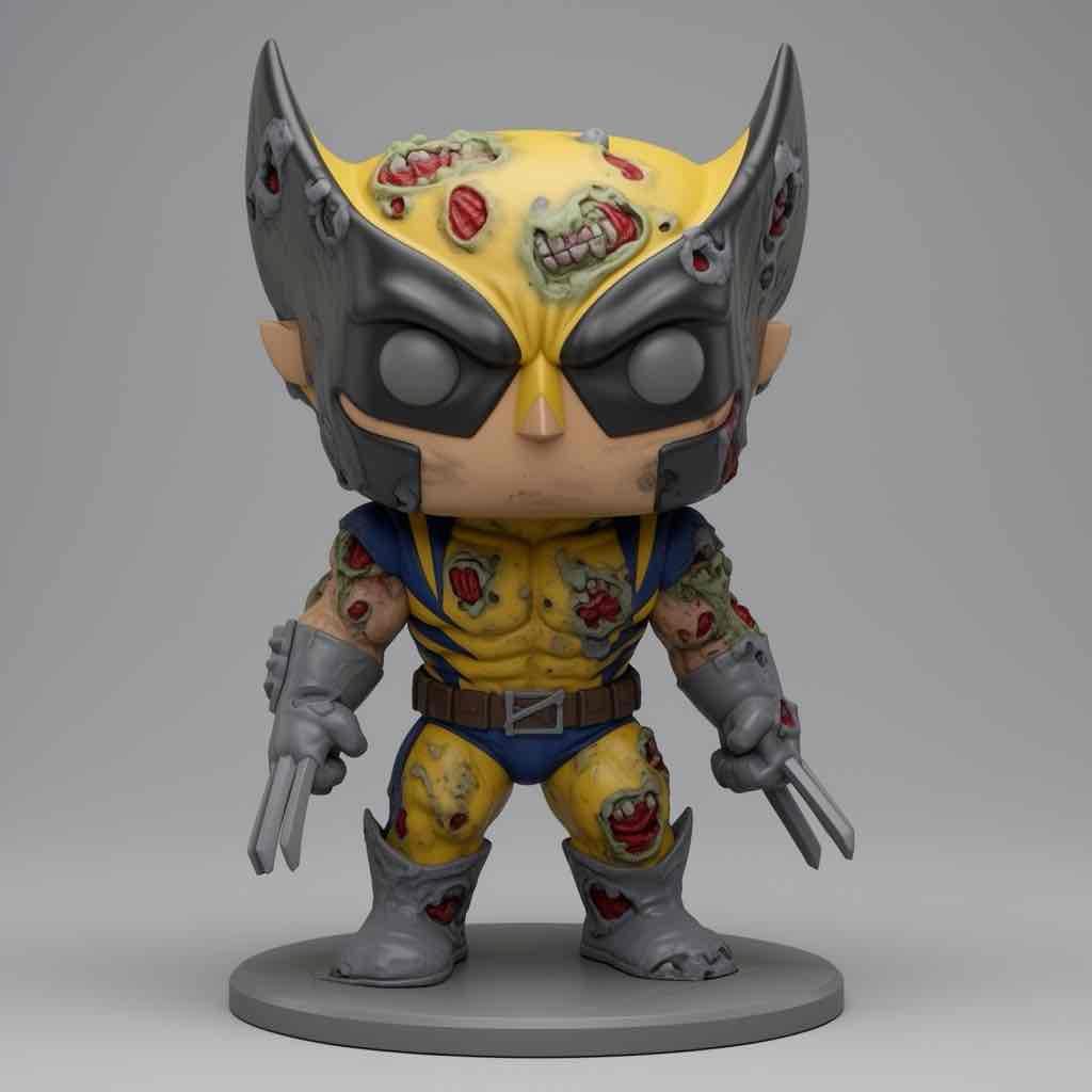 Zombie Wolverine Figure free 3D printable STL