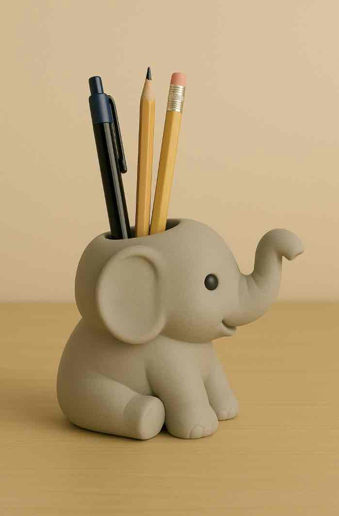 Elephant Pencil Holder free 3D printable STL