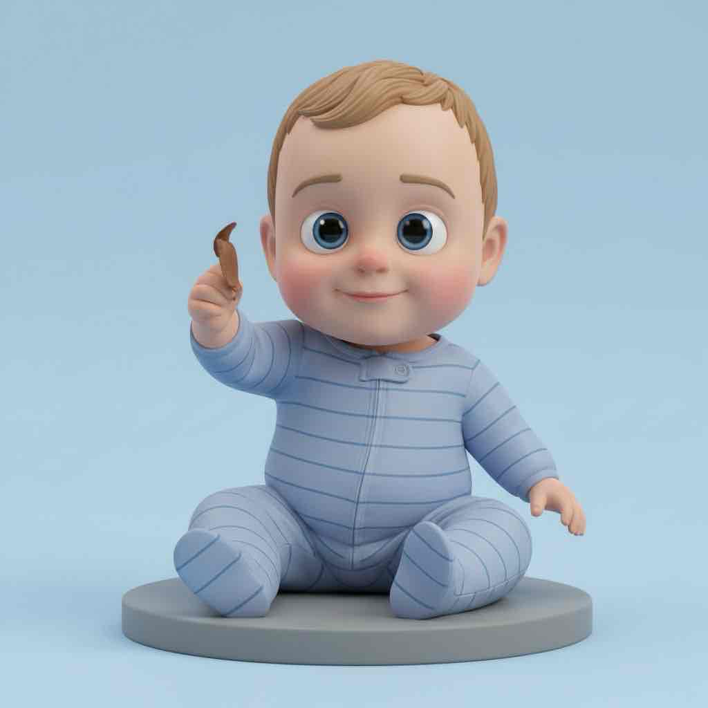 Smiling Baby Figure free 3D printable STL