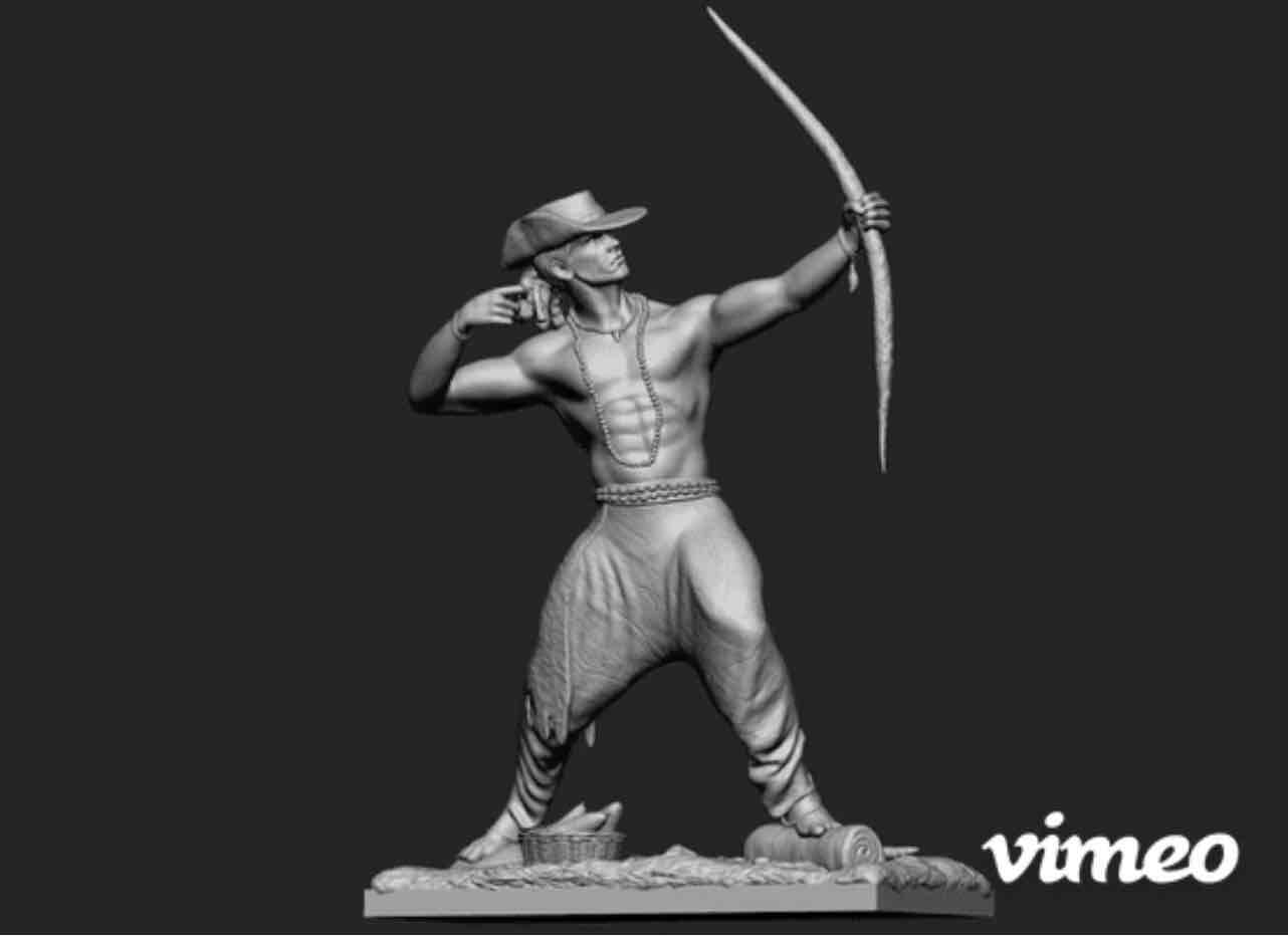Traditional Archer Pose free 3D printable STL